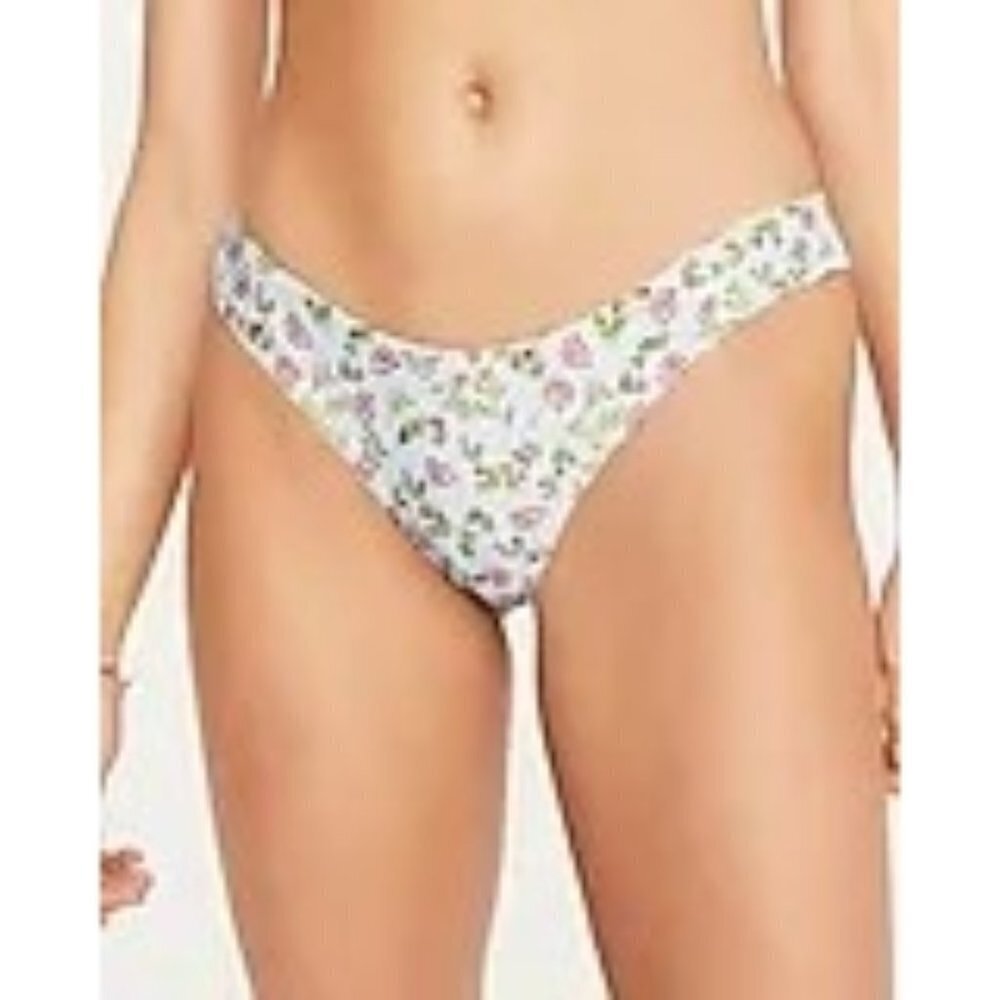 NWT J.Crew Curved-Waist Cheeky Bikini Bottom, Cloud Meadow Floral